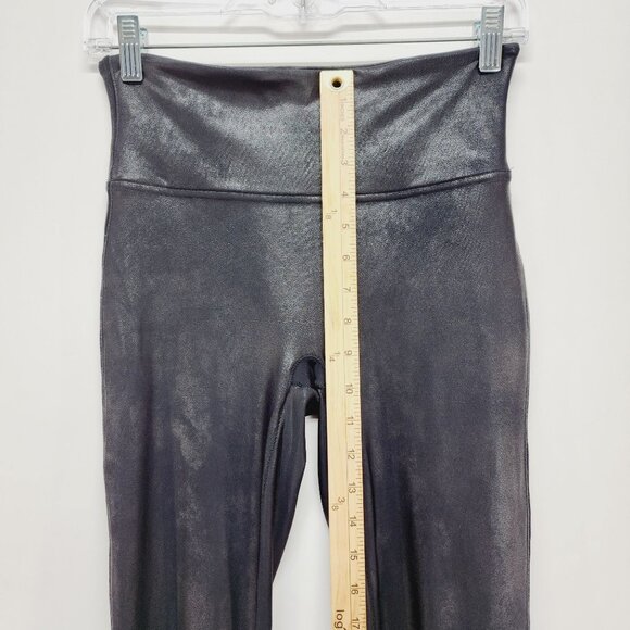 Spanx Faux Leather Leggings High Rise Compression Black Full Length Size M - Picture 9 of 10